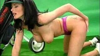 Female caddy on the green - porn video