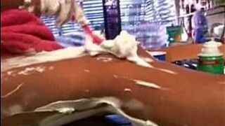 YoungAsianShavesLegs - porn video