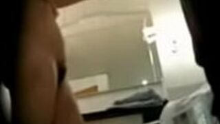Homemade Voyeur Video Spying my hairy in bathroom - porn video