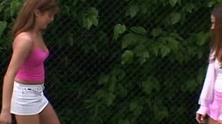 Lesbian beauty chicks big dildo - porn video