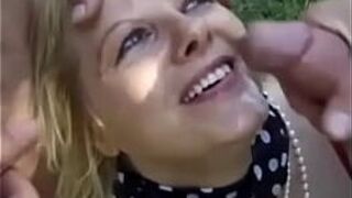 Hooker Fucked Outdoors by Two Horny Guys - porn video