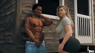 Pawg Camp counselor invites a BBC street thug to summer camp - porn video