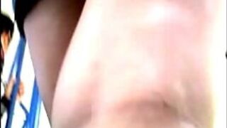 Upskirt candid sexy peruvian brunette student - porn video