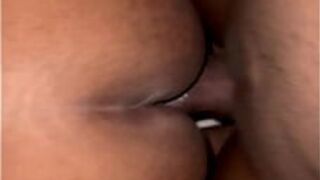 black ebony thick taking backshots and squirting - porn video