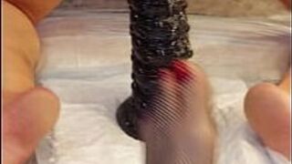 Painfully planted ass on a dildo - porn video