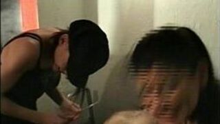 Two horny mistresses punishing poor slave - porn video